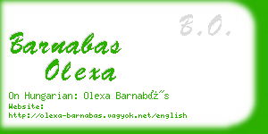 barnabas olexa business card